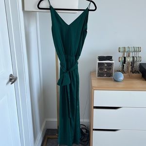 H&M Emerald Green Silky Jumpsuit